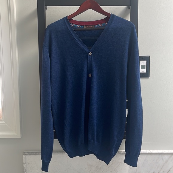 Sand Copenhagen granddad cardigan blue sweater merino wool - Picture 1 of 10